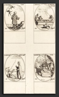 Jacques Callot (French, 1592 - 1635), St. Theodorus; St. Agnes of Monte Pulciano; St. Anselme,