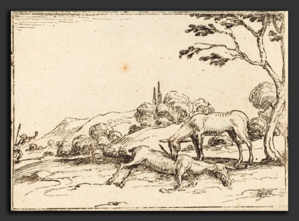 Jacques Callot (French, 1592 - 1635), Doe Mourning her Foal, etching