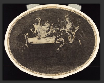 Jacques Callot (French, 1592 - 1635), The Card Players, c. 1628, etching and engraving