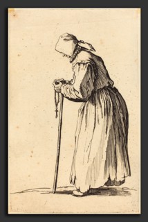 Jacques Callot (French, 1592 - 1635), Beggar Woman with Rosary, c. 1622, etching