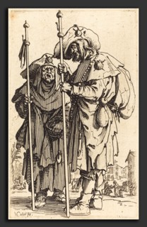 Jacques Callot (French, 1592 - 1635), The Two Pilgrims, c. 1622, etching