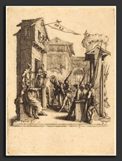 Jacques Callot (French, 1592 - 1635), Christ before Caiaphas, c. 1624-1625, etching