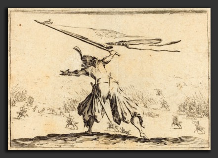 Jacques Callot (French, 1592 - 1635), Standard Bearer, c. 1622, etching