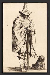 Jacques Callot (French, 1592 - 1635), Beggar with Dog, c. 1622, etching