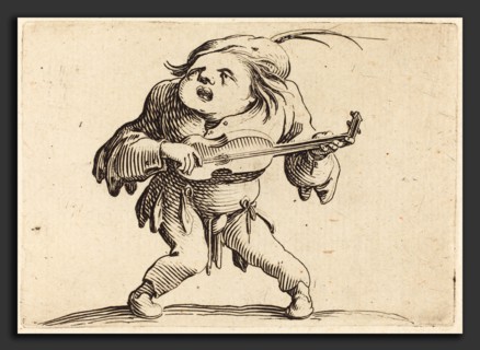 Jacques Callot (French, 1592 - 1635), The Guitar Player, c. 1622, etching and engraving