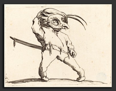 Jacques Callot (French, 1592 - 1635), Masked Man with Twisted Feet, c. 1622, etching and engraving
