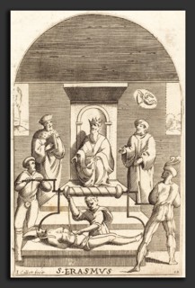 Jacques Callot (French, 1592 - 1635), Martyrdom of Saint Erasmus, 1608-1611, engraving