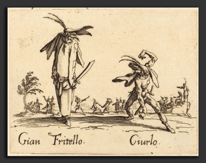 Jacques Callot (French, 1592 - 1635), Gian Fritello and Ciurlo, c. 1622, etching