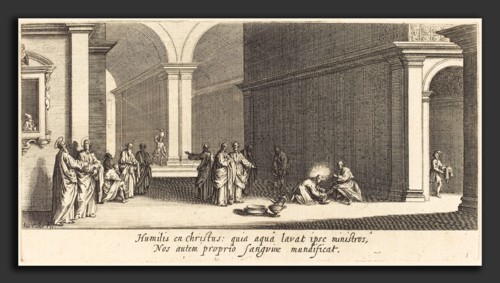 Jacques Callot (French, 1592 - 1635), Christ Washing the Apostles' Feet, c. 1618, etching and