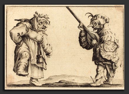 Jacques Callot (French, 1592 - 1635), Dancers with Lute, c. 1617, etching
