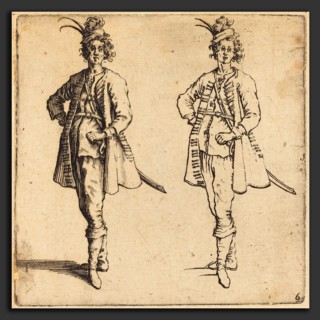 Jacques Callot (French, 1592 - 1635), Officer, Front View, 1617 and 1621, etching
