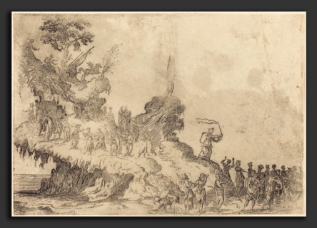 after Jacques Callot, The Float of Mount Parnassus, etching