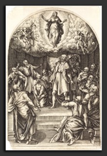Jacques Callot (French, 1592 - 1635), The Assumption, 1608-1611, engraving