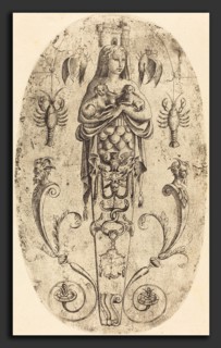 Jean Mignon (French, active 1543 - active c. 1545), Diana of Ephesus, etching