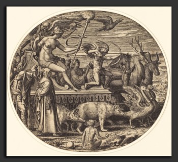 Léon Davent after Luca Penni (French (?), active 1540-1556), Lust, c. 1547, etching and engraving