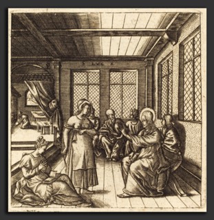 Léonard Gaultier (French, 1561 - 1641), Christ in the House of Mary and Martha, probably c.