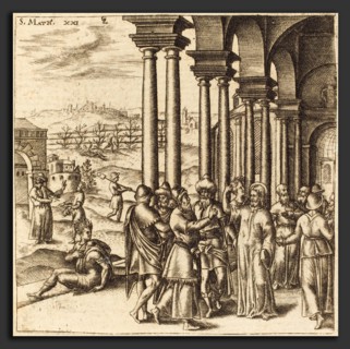 Léonard Gaultier (French, 1561 - 1641), Christ in the Temple, probably c. 1576-1580, engraving