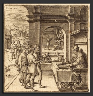 Léonard Gaultier (French, 1561 - 1641), The Dishonest Steward, probably c. 1576-1580, engraving