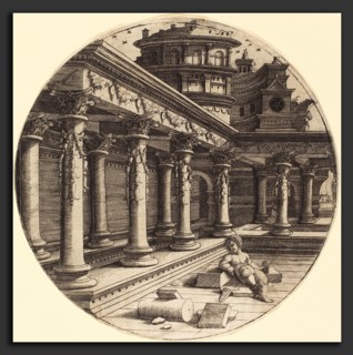 Jean de Gourmont I (French, active 1506-1551), The Infant in the Gallery, engraving