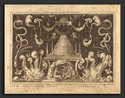 Etienne Delaune (French, 1518-1519 - 1583), Incest of Loth, engraving