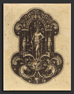 Etienne Delaune (French, 1518-1519 - 1583), Neptune, engraving