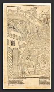 French 15th Century, A Warning Against Playing Dice, c. 1500, woodcut [fragment]