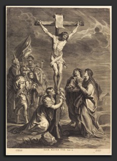 Jacobus Neeffs (Flemish, 1610 - 1660 or after), Christ on the Cross, engraving on laid paper