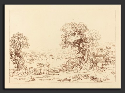 Joseph Mallord William Turner (British, 1775 - 1851), Apuleia in Search of Apuleius, etching