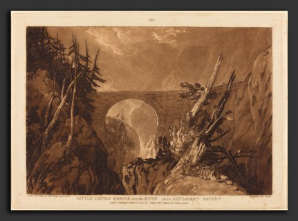 Joseph Mallord William Turner and Charles Turner (British, 1773 - 1857), Little Devil's Bridge,
