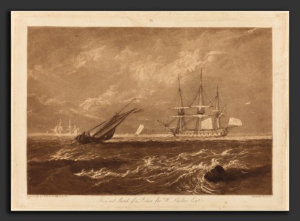 Joseph Mallord William Turner and Charles Turner (British, 1775 - 1851), The Leader Sea Piece,