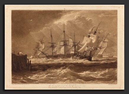 Joseph Mallord William Turner and Charles Turner (British, 1775 - 1851), Ships in a Breeze,