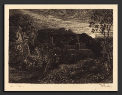 Samuel Palmer (British, 1805 - 1881), The Bellman, in or before 1879, etching