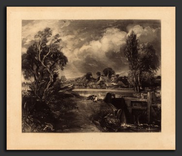 David Lucas after John Constable (British, 1802 - 1881), A Lock on the Stour, probably 1830,