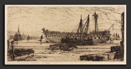 Francis Seymour Haden (British, 1818 - 1910), Breaking Up of the Agamemnon, 1870, etching (copper)