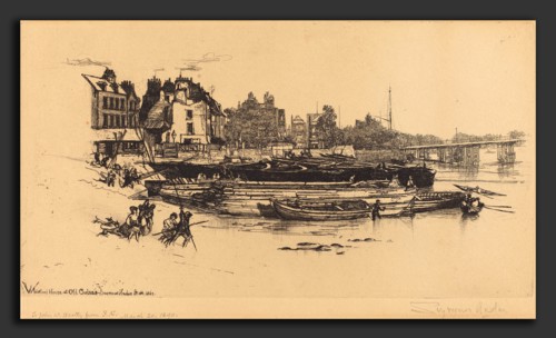 Francis Seymour Haden (British, 1818 - 1910), Whistler's House, Old Chelsea, 1863, etching with