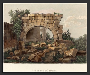 Thales Fielding after Comte de Forbin (British, 1793 - 1837), Vue de Ruines, Ã  Tindare, color