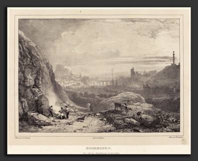 Richard Parkes Bonington after Francois Alexandre Pernot (British, 1802 - 1828), Edimbourg vu de la