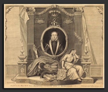 George Vertue (English, 1684 - 1756), Lady Jane Grey, 1748, engraving