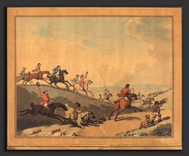 Thomas Rowlandson (British, 1756 - 1827), The Chase, published 1787, hand-colored etching and