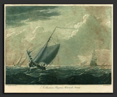 Elisha Kirkall after Willem van de Velde the Elder (English, c. 1682 - 1742), Shipping Scene from