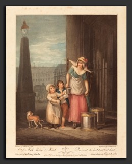 Luigi Schiavonetti after Francis Wheatley (Italian, 1765 - 1810), Milk below Maids, 1793, color