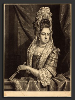 John Smith after Jan van der Vaart (English, probably 1652 - 1742), Queen Mary, 1690, mezzotint on