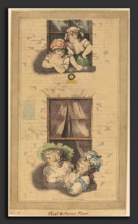 Thomas Rowlandson (British, 1756 - 1827), First and Second Floor, published 1791, hand-colored