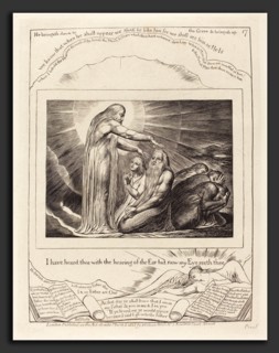 William Blake (British, 1757 - 1827), The Vision of God, 1825, engraving on India paper