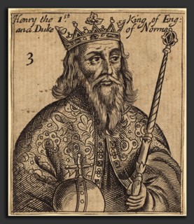 British 17th Century, Henry I, King of England, engraving