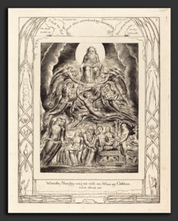 William Blake (British, 1757 - 1827), Satan Before the Throne of God, 1825, engraving