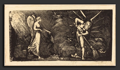 William Blake (British, 1757 - 1827), The Man Sweeping the Interpreter's Parlor, c. 1820-1822,
