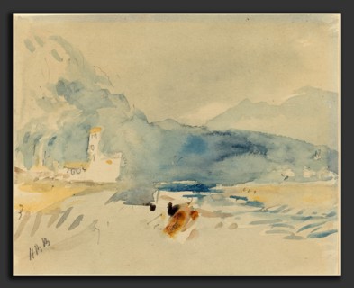 Hercules Brabazon Brabazon, A Landscape with Mountains and a Stream, British, 1821 - 1906,