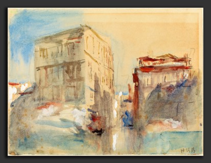 Hercules Brabazon Brabazon, Palaces on the Grand Canal in Venice, British, 1821 - 1906, watercolor