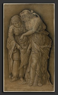 Follower of Andrea Mantegna, Judith with the Head of Holofernes, c. 1480, pen and dark brown ink